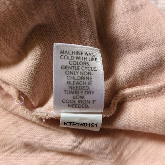 J.Jill Pure Jill Asymmetric Button Tunic Womens M Pink Cotton Modal 3/4 Sleeve - Picture 6 of 9